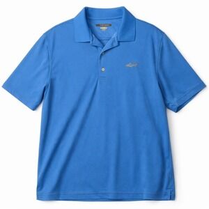 Greg Norman Polo Mens XL Blue PlayDry Performance Short Sleeve Golf Shirt